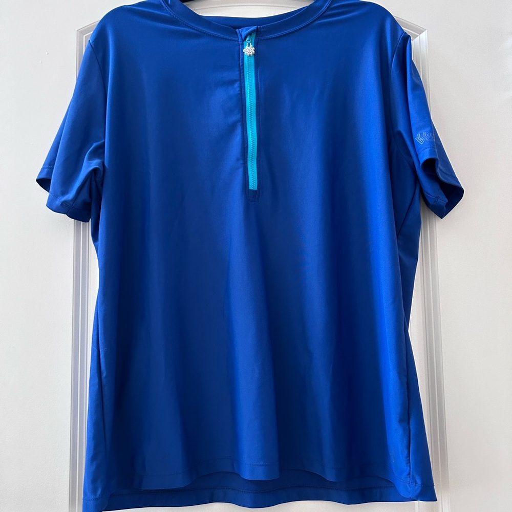 UVSkinz Women’s 1/4 Zip Crew Sun and Swim Shirt. UPF 50+. Swim. Beach - Picture 4 of 12